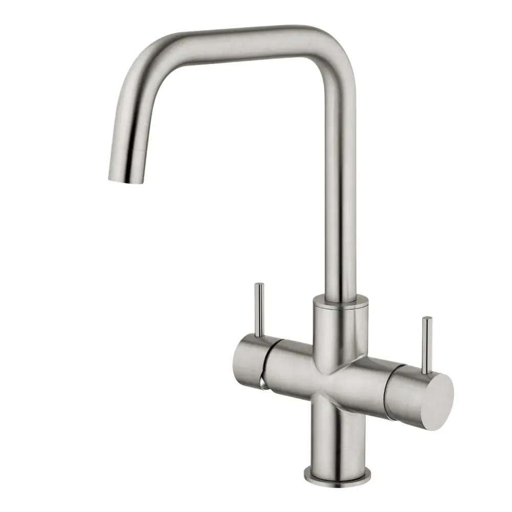 5-Wege-Armatur CUCINA ESTETICA U-Auslauf in Edelstahl massiv