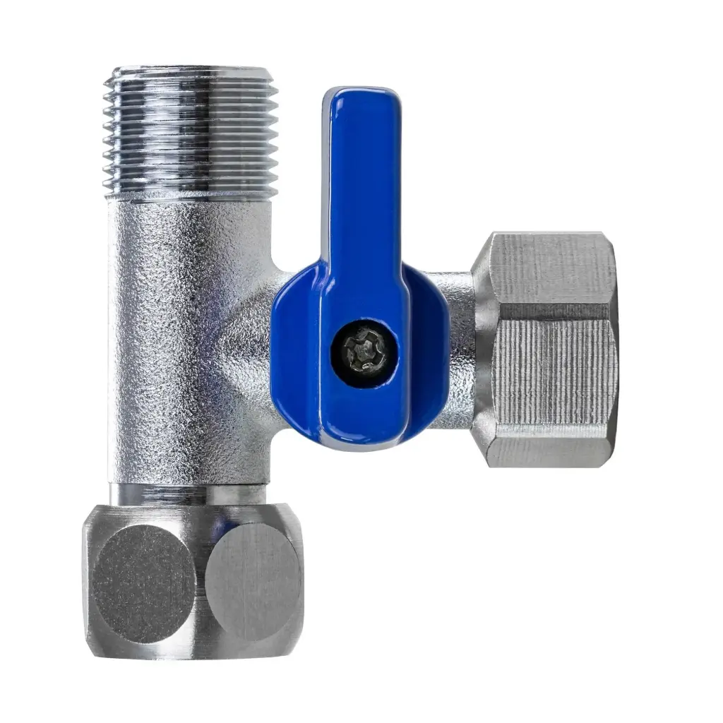T-Stück Adapter mit Absperrventil – Eckventilanschluss für Wasserfilter, Kühlschrank & Kaffeemaschine, verschiedene Größen