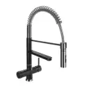 Designer Spiralfeder-Drei-Wege-Wasserhahn LUXURY Onyx 56 cm