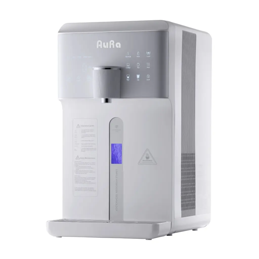 AORA W23 Auftisch Osmoseanlage mit 6 Temperaturstufen (~15-100°C) | mit Festwasseranschluss | 5 stufige Filterung | kalkfreies Trinkwasser | Mobile Umkehrosmoseanlage | Wasserstoff-Generator