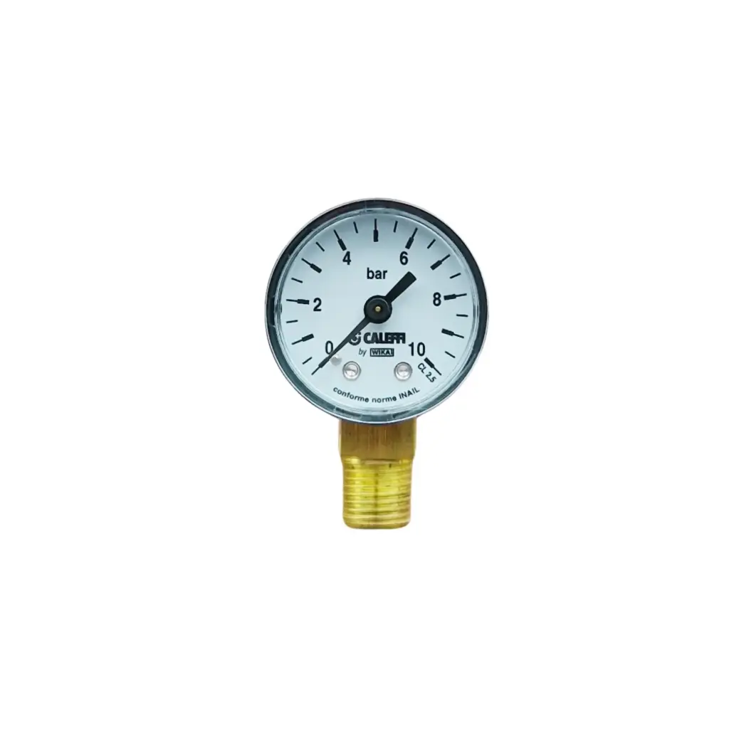 CALEFFI Manometer 1/4 Zoll Außengewinde 0-10 Bar für Druckminderer