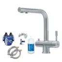 Untertisch-Wasserfilter: BRITA Filter-Kopf, BRITA Filter P1000 inkl. 3-Weg-Wasserhahn