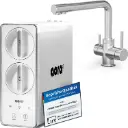 AORA GT600 Direct Flow Osmoseanlage ohne Bohren - 8-Stufen-Umkehrosmose Wasserfilter inkl. wählbarer 3-Wege-Edelstahl-Armatur - Untertisch & tankloses RO-System mit Schnellwechsel-Filtern